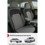 Gm Design Mocha Taytüyü Oto Koltuk Kılıfı (Toyota Corolla-Auris-Yaris Uyumlu) - Füme