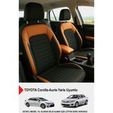 Gm Design Mocha Taytüyü Oto Koltuk Kılıfı (Toyota Corolla-Auris-Yaris Uyumlu) - Taba