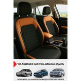 Gm Design Mocha Taytüyü Oto Koltuk Kılıfı (Volkswagen Bora-Golf-Jetta-Polo Uyumlu) - Taba