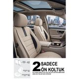 GM-DESIGN Oniks Bej Tay Tüyü Ön 2 Oto Koltuk Kılıfı (Doblo Van-Panelvan 1+1-Fiorino-Combo Uyumlu)