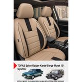Gm Design Oniks Bej Tay Tüyü Oto Koltuk Kılıfı (Tofaş Kartal-Şahin-Doğan-Serçe-Tempra Ile Uyumlu)