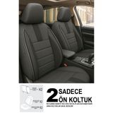 GM-DESIGN Oniks Füme Tay Tüyü Ön 2 Oto Koltuk Kılıfı (Doblo Van-Panelvan 1+1-Fiorino-Combo Uyumlu)