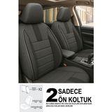 Gm Design Oniks Serisi Tay Tüyü Ön 2 Oto Koltuk Kılıfı (Doblo Van-Panelvan 1+1-Fiorino-Combo) - Füme