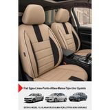 Gm Design Oniks Serisi Tay Tüyü Oto Koltuk Kılıfı (Fiat Egea-Linea-Punto-Albea-Marea-Tipo-Uno Uyumlu) - Bej