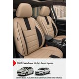 Gm Design Oniks Serisi Tay Tüyü Oto Koltuk Kılıfı-(Ford Focus-Fiesta-Escort Ile Uyumlu) - Bej