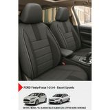 Gm Design Oniks Serisi Tay Tüyü Oto Koltuk Kılıfı-(Ford Focus-Fiesta-Escort Ile Uyumlu) - Füme