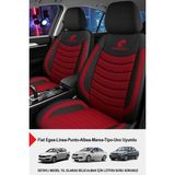 Gm Design Panther Serisi Keten Kumaş Oto Koltuk Kılıfı (Fiat Egea-Linea-Punto-Albea-Marea-Tipo-Uno Uyumlu) - Bordo