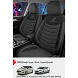 Gm Design Panther Serisi Keten Kumaş Oto Koltuk Kılıfı (Ford Focus-Fiesta-Escort Uyumlu) - Füme