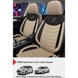 Gm Design Panther Serisi Keten Kumaş Oto Koltuk Kılıfı (Ford Focus-Fiesta-Escort Uyumlu) - Siyah