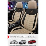 Gm Design Panther Serisi Keten Kumaş Oto Koltuk Kılıfı (Hyundai I20-I30-Accent-Blue-Era-Getz Uyumlu) - Bej