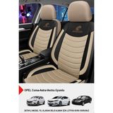 Gm Design Panther Serisi Keten Kumaş Oto Koltuk Kılıfı (Opel Corsa-Astra-Vectra Uyumlu) - Bej