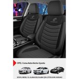 Gm Design Panther Serisi Keten Kumaş Oto Koltuk Kılıfı (Opel Corsa-Astra-Vectra Uyumlu) - Füme