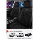 Gm Design Panther Serisi Keten Kumaş Oto Koltuk Kılıfı (Opel Corsa-Astra-Vectra Uyumlu) - Siyah