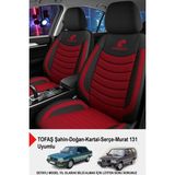Gm Design Panther Serisi Keten Kumaş Oto Koltuk Kılıfı (Tofaş Kartal-Şahin-Doğan-Serçe-Tempra Ile Uyumlu) - Bordo
