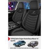 Gm Design Panther Serisi Keten Kumaş Oto Koltuk Kılıfı (Tofaş Kartal-Şahin-Doğan-Serçe-Tempra Ile Uyumlu) - Füme