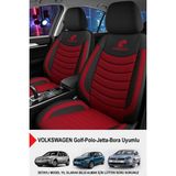 Gm Design Panther Serisi Keten Kumaş Oto Koltuk Kılıfı-(Volkswagen Bora-Golf-Jetta-Polo Uyumlu) - Füme