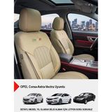 Gm Design Perfetto Serisi Lüks Keten Oto Koltuk Kılıfı - (Opel Corsa-Astra-Vectra Uyumlu) - Bej