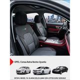 Gm Design Perfetto Serisi Lüks Keten Oto Koltuk Kılıfı - (Opel Corsa-Astra-Vectra Uyumlu) - Füme