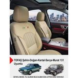 Gm Design Perfetto Serisi Lüks Keten Oto Koltuk Kılıfı - (Tofaş Kartal-Şahin-Doğan-Serçe-Tempra Ile Uyumlu) - Bej