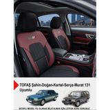 Gm Design Perfetto Serisi Lüks Keten Oto Koltuk Kılıfı - (Tofaş Kartal-Şahin-Doğan-Serçe-Tempra Ile Uyumlu) - Bordo