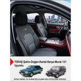 Gm Design Perfetto Serisi Lüks Keten Oto Koltuk Kılıfı - (Tofaş Kartal-Şahin-Doğan-Serçe-Tempra Ile Uyumlu) - Füme