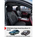 Gm Design Perfetto Serisi Lüks Keten Oto Koltuk Kılıfı - (Tofaş Kartal-Şahin-Doğan-Serçe-Tempra Ile Uyumlu) - Siyah