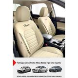 Gm Design Premium Serisi Lüks Keten Oto Koltuk Kılıfı (Fiat Egea-Linea-Punto-Albea-Marea-Tipo-Uno Uyumlu) - Bej