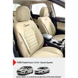 Gm Design Premium Serisi Lüks Keten Oto Koltuk Kılıfı (Ford Focus-Fiesta Uyumlu) - Bej