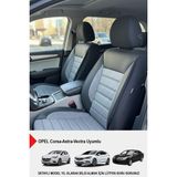 Gm Design Speed Serisi Pike Kumaş Oto Koltuk Kılıfı - (Opel Corsa-Astra-Vectra Uyumlu) - Füme