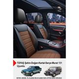 Gm Design Speed Serisi Pike Kumaş Oto Koltuk Kılıfı - (Tofaş Kartal-Şahin-Doğan-Serçe-Tempra Ile Uyumlu) - Taba