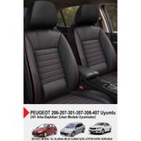 GM-DESIGN Stone Deri Oto Koltuk Kılıfı - Bel Destekli (PEUGEOT 206-207-208-306-307-407 Uyumlu)