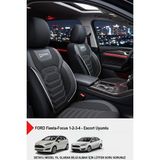 Gm Design Titanyum Serisi Lüks Keten Oto Koltuk Kılıfı -(Ford Focus-Fiesta Ile Uyumlu) - Beyaz