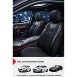 Gm Design Titanyum Serisi Lüks Keten Oto Koltuk Kılıfı (Opel Corsa-Astra-Vectra Uyumlu) - Siyah