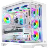 GM Game Master F-7 Edge 7x Argb Pwm Fan Beyaz Atx Akvaryum Gaming Kasa Oyuncu Kasası