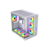 GM Game Master F7-Pro Argb Ön Panel 7 Argb Fan Kumandalı Argb Kontrolcü Atx Gaming Beyaz Bilgisayar Kasası