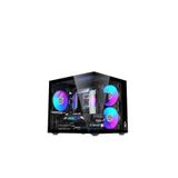 GM Game Master GM-X1 Tuştan Değişmeli 3X RGB Fanlı Gaming Mini Akvaryum m-ATX Siyah Kasa
