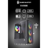 GM Game Master R14 Rx 580 8gb Atx Hazır Gaming Pc I3 12100F 16GB Ram 512GB M2 SSD Siyah Oyuncu Kasa - Monitör Yok