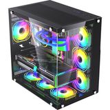 Gm Game Master Wjcoolman Robın2 Uzaktan Kumandalı Rgb 7 Fanlı Gaming Akvaryum Siyah Kasa