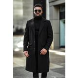 gm giyimarket Erkek Dar Kesim Uzun Yünlü Kaşe Palto