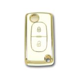 Gma Keys Citroen C3 Peugeot 307 2 Buton Sustalı Beyaz Oto Anahtar Kumanda Kabı Kılıfı