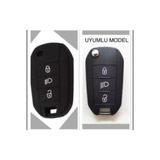 Gma Keys Citroen Yeni C3 Aircross Silikon Anahtar Koruma Kılıfı Sustalı Far Açmalı Siyah Renk 1.ci Kalite