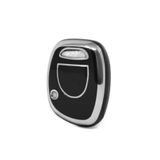 GMA KEYS Clio 1, 2, Kangoo 1 Uyumlu Buton Nano Oto Anahtar Kumanda Kabı Kılıfı Siyah Gümüş Renk