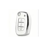 GMA KEYS Hyundai Bayon I10 I20 Ix35 Elantra Tucson Anahtar Kılıfı Sustalı Model Beyaz Gümüş Silver Renk