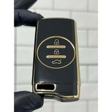 Gma Keys Lüx Chery Tiggo 7 Pro 3 Buton Smart Nano Anahtar Kılıfı Siyah Gold Altın Renk 1.ci Kalite