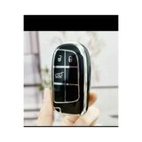 Gma Keys Lüx Fiat Egea Cross 500X Uyumlu 500L 3 Buton Nano Anahtar Kılıfı Siyah Gümüş Silver Renk