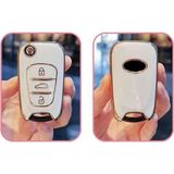 Gma Keys Lüx Hyundai Accent Era I20 I30 I35 İX35 Elantra Sustalı Nano Anahtar Kılıfı Beyaz Gold Renk