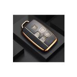 Gma Keys Lüx Land Rover Range Rover Vouge Uyumlu Sport Nano Anahtar Kılıfı Siyah Gold Altın Renk