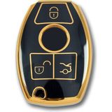 Gma Keys Lüx Mercedes Benz 2001-2016 Arası Be Tipi Nano Anahtar Kılıfı Siyah Gold Altın Renk