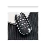 Gma Keys Peugeot 3008 208 308 Rifter Citroen C4 Opel Combo Sustalı Farlı Nano Anahtar Kılıfı Siyah Gümüş Renk