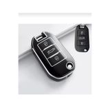 GMA KEYS Peugeot 301 308 208 508 2008 3008 Citroen C3 C4 Opel Combo Nano Sustalı Anahtar Kılıfı Siyah Gümüş